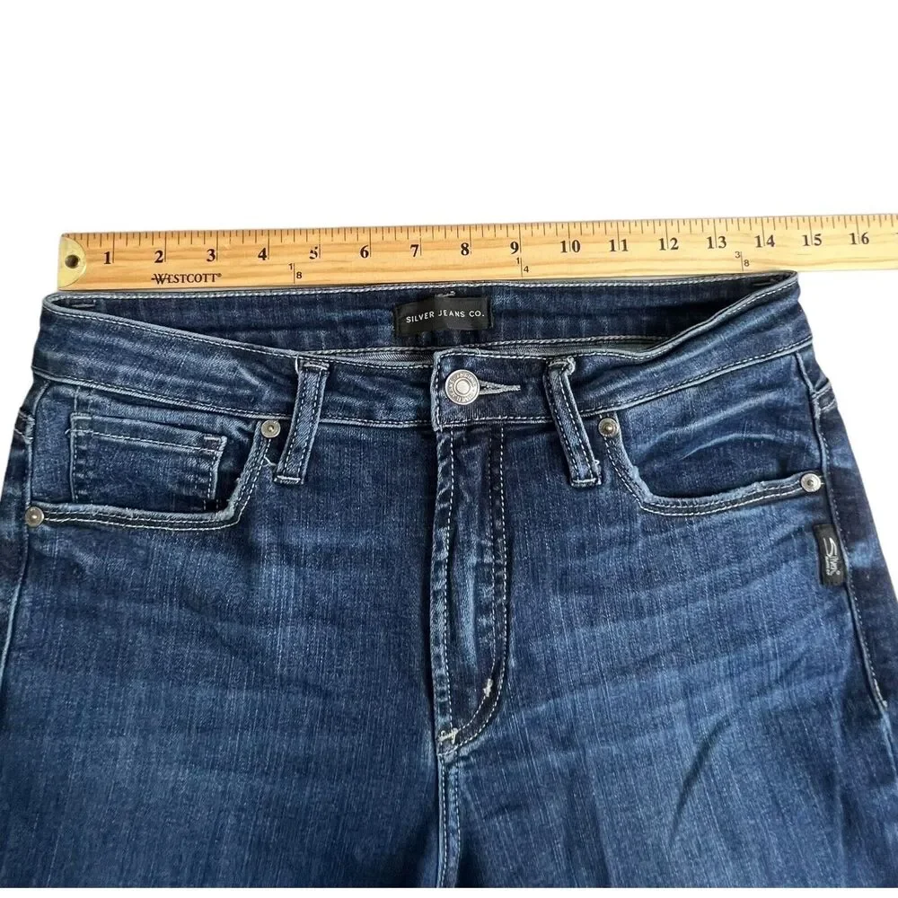 Silver Jeans‎ Co Womens Dark Wash High Note Skinny Jeans 28